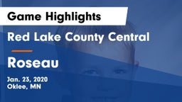 Red Lake County Central vs Roseau  Game Highlights - Jan. 23, 2020
