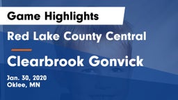 Red Lake County Central vs Clearbrook Gonvick  Game Highlights - Jan. 30, 2020