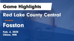 Red Lake County Central vs Fosston  Game Highlights - Feb. 6, 2020