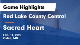 Red Lake County Central vs Sacred Heart  Game Highlights - Feb. 14, 2020