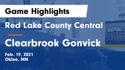 Red Lake County Central vs Clearbrook Gonvick  Game Highlights - Feb. 19, 2021