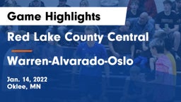 Red Lake County Central vs Warren-Alvarado-Oslo  Game Highlights - Jan. 14, 2022