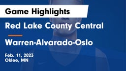Red Lake County Central vs Warren-Alvarado-Oslo  Game Highlights - Feb. 11, 2023