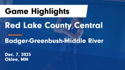 Red Lake County Central vs Badger-Greenbush-Middle River Game Highlights - Dec. 7, 2023
