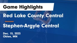 Red Lake County Central vs Stephen-Argyle Central  Game Highlights - Dec. 15, 2023