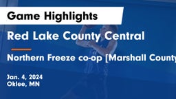 Red Lake County Central vs Northern Freeze co-op [Marshall County Central/Tri-County]  Game Highlights - Jan. 4, 2024