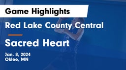 Red Lake County Central vs Sacred Heart  Game Highlights - Jan. 8, 2024