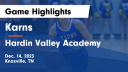 Karns  vs Hardin Valley Academy Game Highlights - Dec. 14, 2023