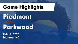 Piedmont  vs Parkwood  Game Highlights - Feb. 4, 2020