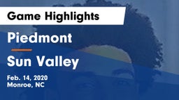 Piedmont  vs Sun Valley  Game Highlights - Feb. 14, 2020