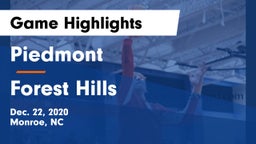Piedmont  vs Forest Hills  Game Highlights - Dec. 22, 2020