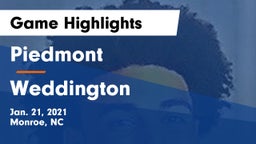 Piedmont  vs Weddington  Game Highlights - Jan. 21, 2021