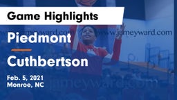 Piedmont  vs Cuthbertson Game Highlights - Feb. 5, 2021