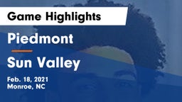 Piedmont  vs Sun Valley  Game Highlights - Feb. 18, 2021