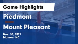 Piedmont  vs Mount Pleasant  Game Highlights - Nov. 30, 2021