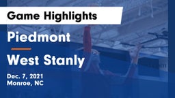 Piedmont  vs West Stanly Game Highlights - Dec. 7, 2021