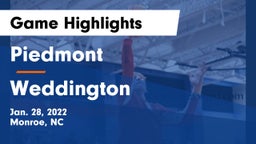Piedmont  vs Weddington  Game Highlights - Jan. 28, 2022