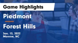Piedmont  vs Forest Hills Game Highlights - Jan. 13, 2022
