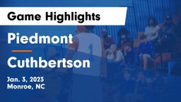 Piedmont  vs Cuthbertson  Game Highlights - Jan. 3, 2023