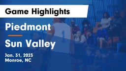 Piedmont  vs Sun Valley  Game Highlights - Jan. 31, 2023