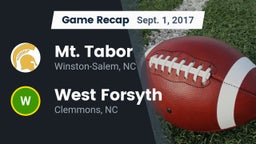 Recap: Mt. Tabor  vs. West Forsyth  2017