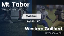 Matchup: Mt. Tabor High vs. Western Guilford  2017