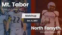 Matchup: Mt. Tabor High vs. North Forsyth  2017