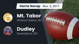 Recap: Mt. Tabor  vs. Dudley  2017