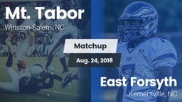 Matchup: Mt. Tabor High vs. East Forsyth  2018