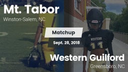 Matchup: Mt. Tabor High vs. Western Guilford  2018