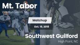 Matchup: Mt. Tabor High vs. Southwest Guilford  2018