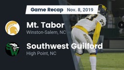 Recap: Mt. Tabor  vs. Southwest Guilford  2019