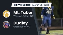 Recap: Mt. Tabor  vs. Dudley  2021