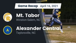 Recap: Mt. Tabor  vs. Alexander Central  2021