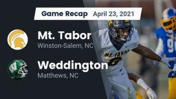Recap: Mt. Tabor  vs. Weddington  2021