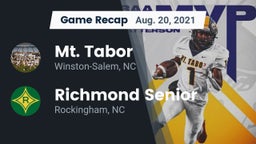 Recap: Mt. Tabor  vs. Richmond Senior  2021
