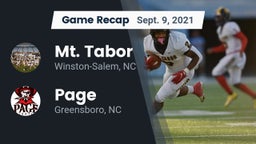 Recap: Mt. Tabor  vs. Page  2021