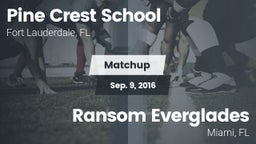 Matchup: Pine Crest High vs. Ransom Everglades  2016