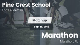 Matchup: Pine Crest High vs. Marathon  2016