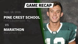 Recap: Pine Crest School vs. Marathon  2016