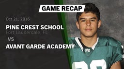 Recap: Pine Crest School vs. Avant Garde Academy 2016