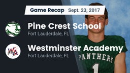 Recap: Pine Crest School vs. Westminster Academy 2017