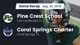 Recap: Pine Crest School vs. Coral Springs Charter  2018