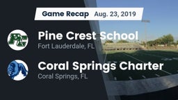 Recap: Pine Crest School vs. Coral Springs Charter  2019
