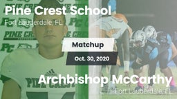 Matchup: Pine Crest High vs. Archbishop McCarthy  2020