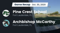 Recap: Pine Crest School vs. Archbishop McCarthy  2020