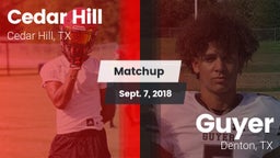 Matchup: Cedar Hill High vs. Guyer  2018