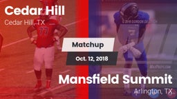 Matchup: Cedar Hill High vs. Mansfield Summit  2018