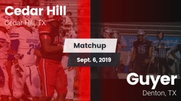 Matchup: Cedar Hill High vs. Guyer  2019