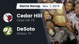 Recap: Cedar Hill  vs. DeSoto  2019